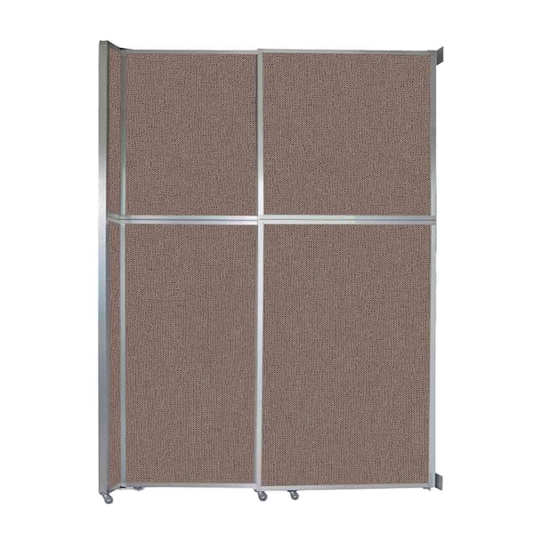 Versare Operable Wall Sliding Room Divider 6'10" x 10'3/4" Latte Fabric